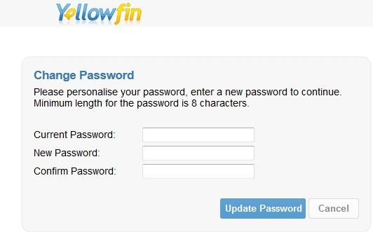 Minimum Password Length Setting Yellowfin Bi