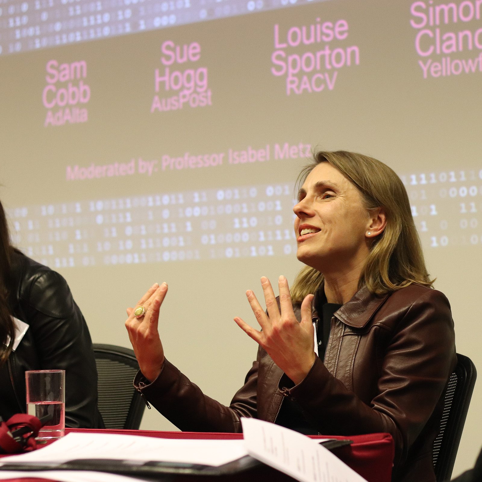 Simone Clancy speaks at Women in Tech event