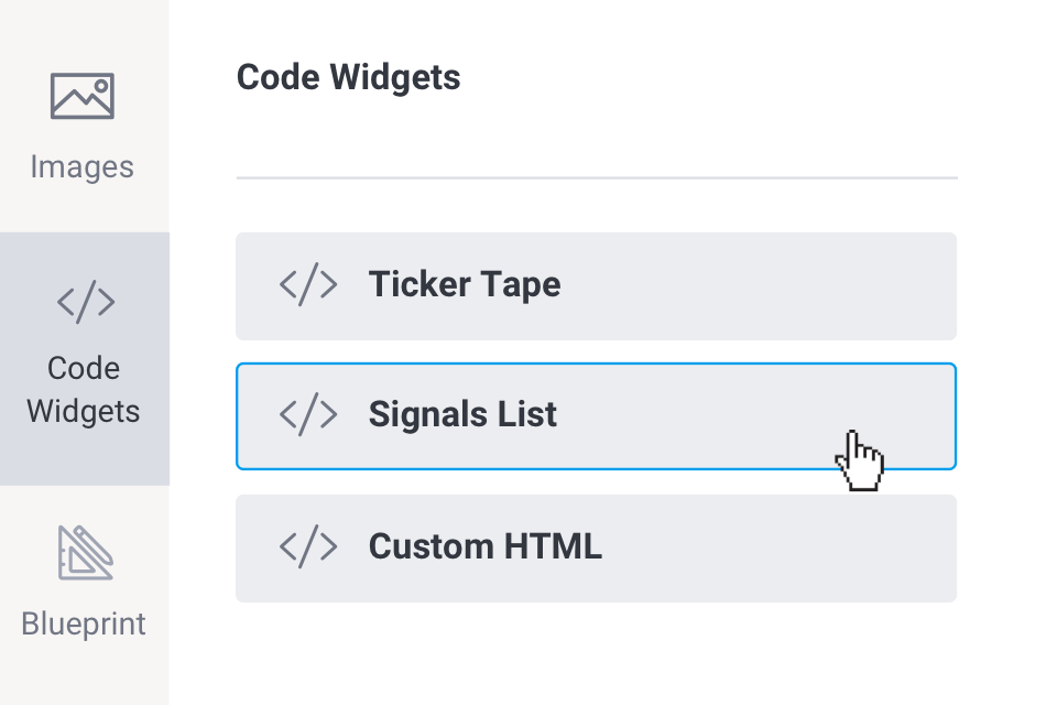 Code Widgets