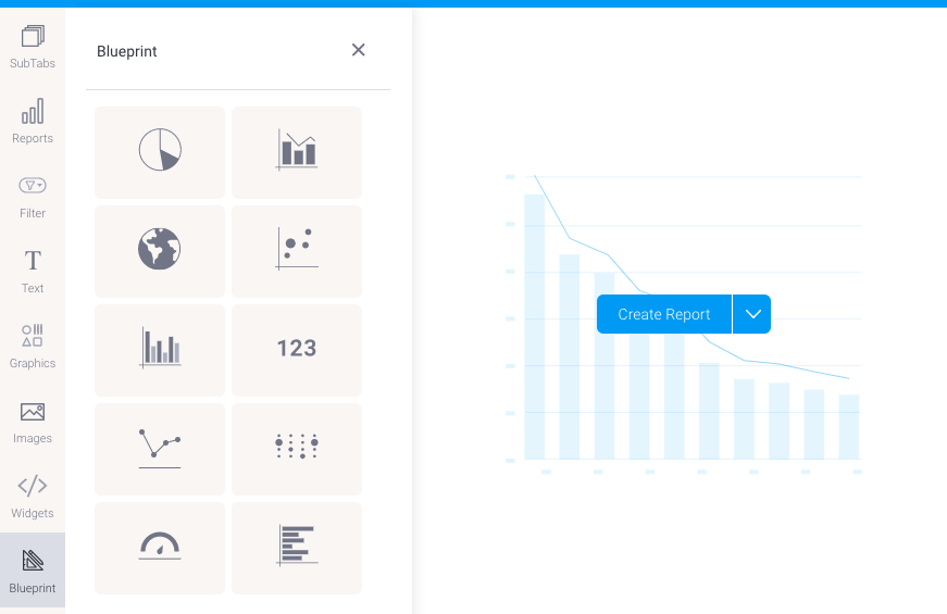 Build dashboards with Yellowfin Blueprint and Quick Charts