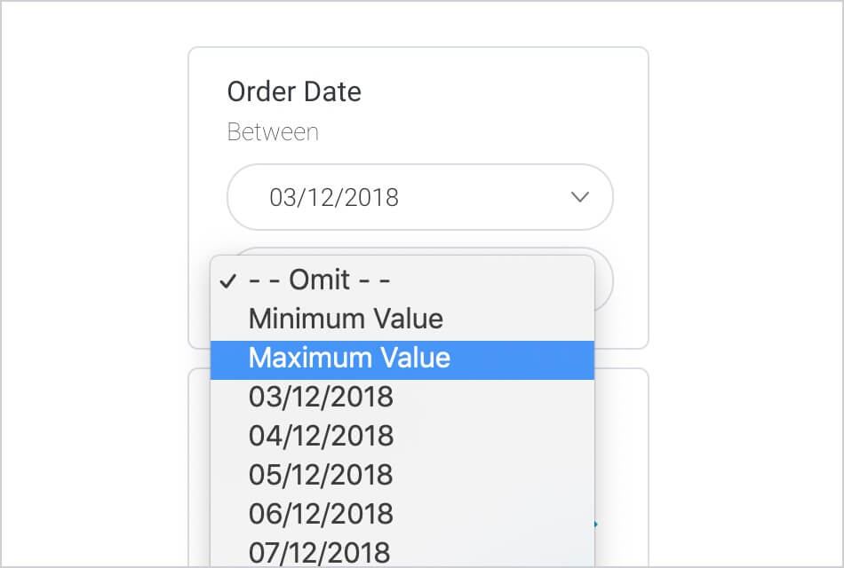 Toggle Minimum Maximum Values in Filters