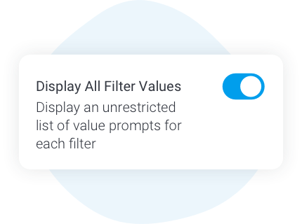 Unrestricted filter values