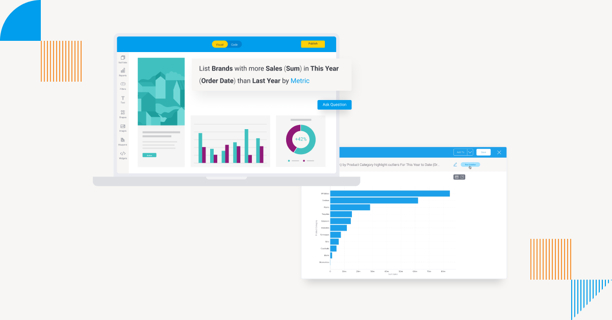 Self service analytics dashboards and data visualization